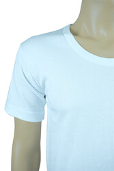 CEYLANOĞLU Beyaz İnterlok Kısa Kol Fanila - Thumbnail