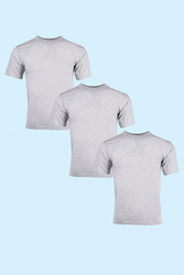 CEYLANOĞLU 6' lı Gri Penye Süprem Erkek Sıfır Yaka Atlet - Thumbnail